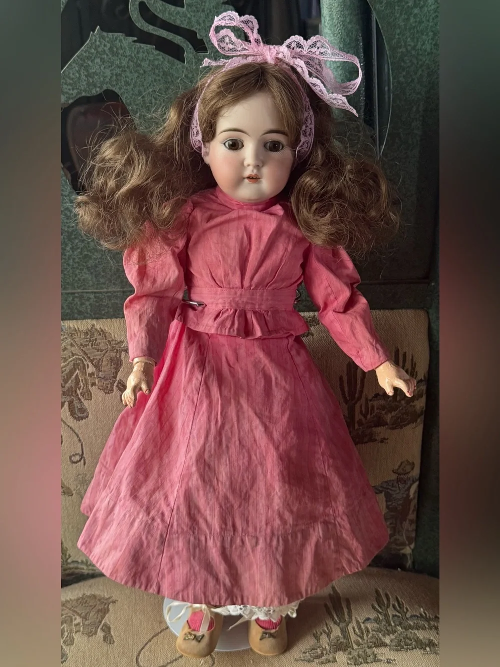 Antique Kestner Shoulder Head Doll Nice Old Clothes Perfect Bisque Unique Body!